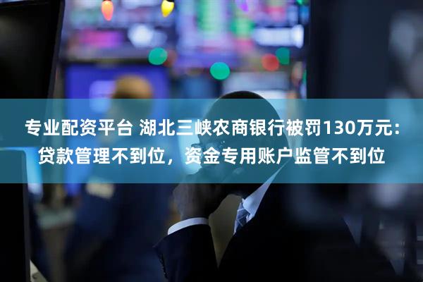 专业配资平台 湖北三峡农商银行被罚130万元：贷款管理不到位，资金专用账户监管不到位