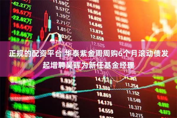正规的配资平台 华泰紫金周周购6个月滚动债发起增聘吴晖为新任基金经理